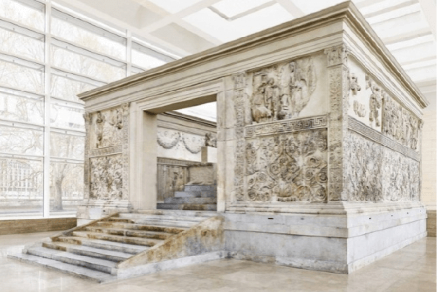 Lescargot ara pacis di augusto Roma ivana porcini rilievo
