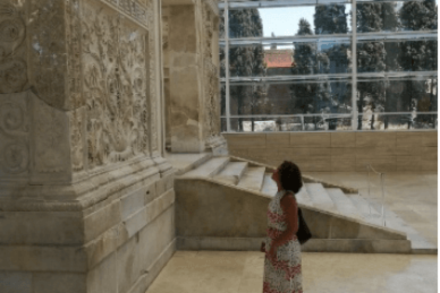 Lescargot ara pacis di augusto Roma ivana porcini rilievo