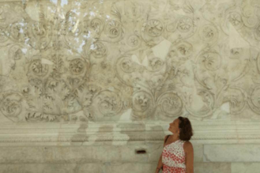 Lescargot ara pacis di augusto Roma ivana porcini rilievo